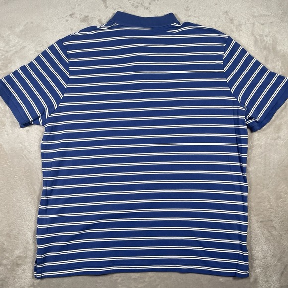Polo Ralph Lauren Classic Fit XL Blue Striped Flesh‎ Pony Embroidered Logo - Picture 6 of 8